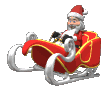 Father Christmas riding his Sleight